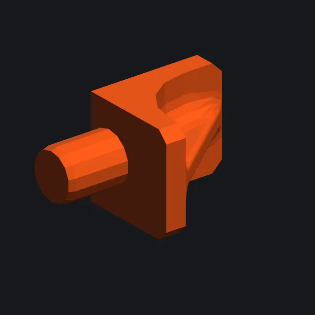 Полкодержатель 5 мм — 3D-модель