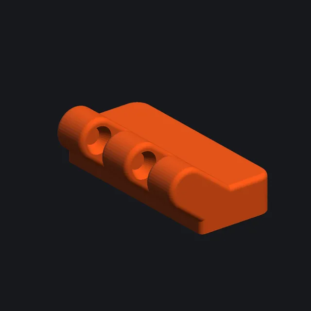 Ручка дверцы духовки 38 мм — 3D-модель