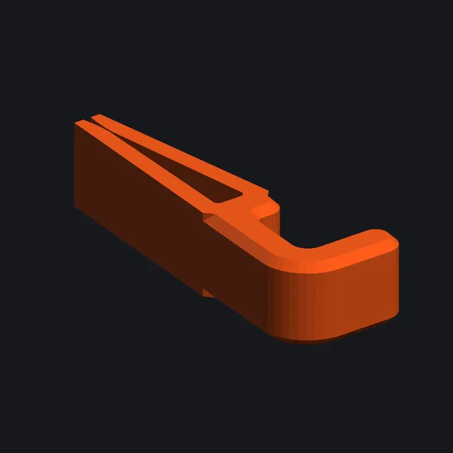Клипса на дефлектор обдува · вариант 3 — 3D-модель