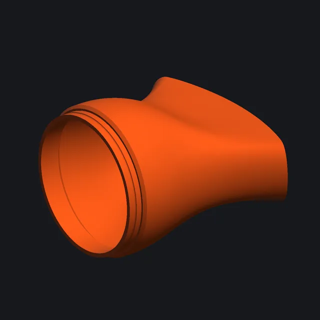 Насадка фена 75 мм — 3D-модель